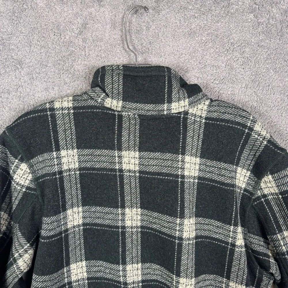The North Face Gordon Lyons Jacket Mens L Novelty 1/2 Zip Plaid Fleece Sweater